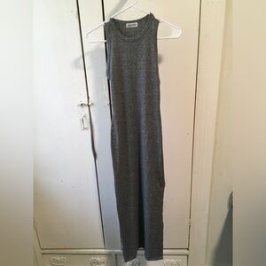 Gray Sleeveless Maxi Dress